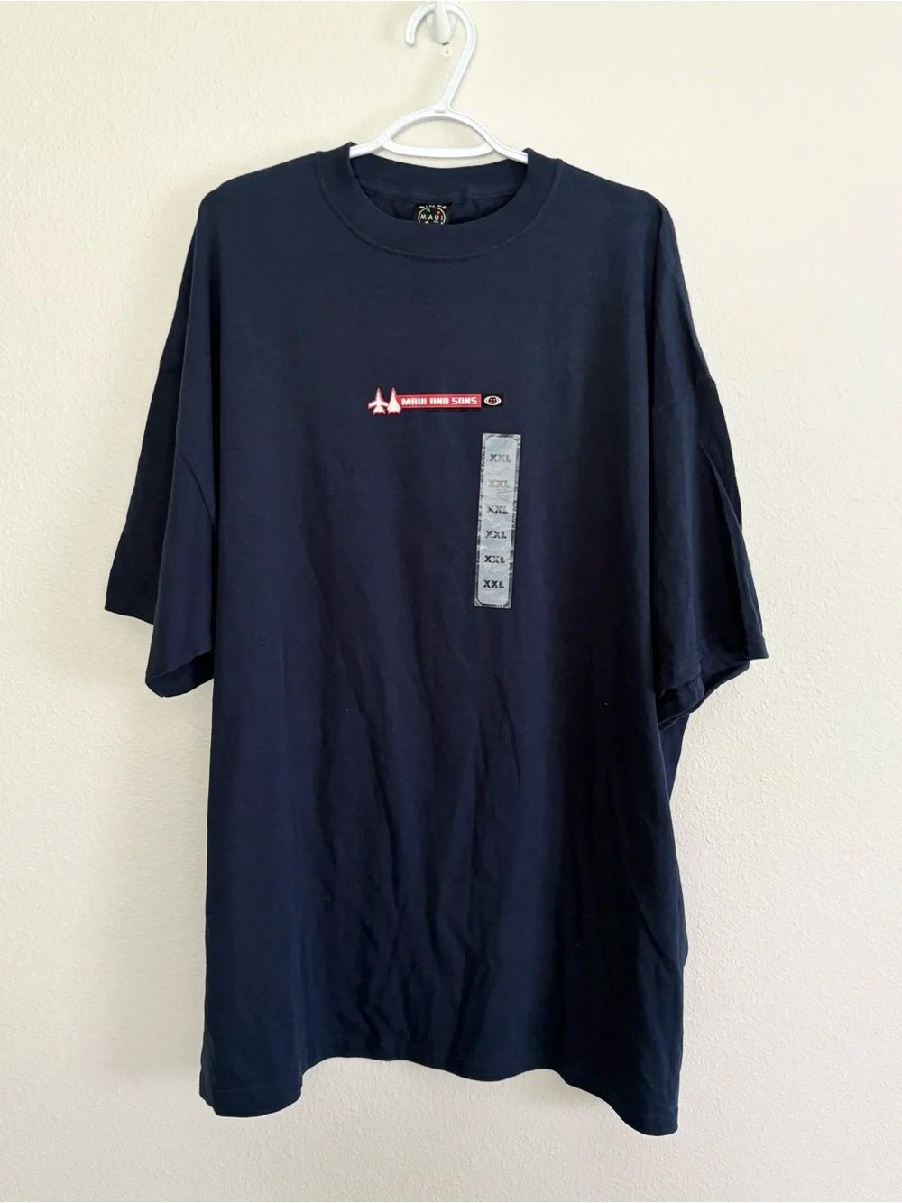 NWT Vintage Y2k Maui And Sons T Shirt Mens Blue Deadstock Surf Skater Size XXL